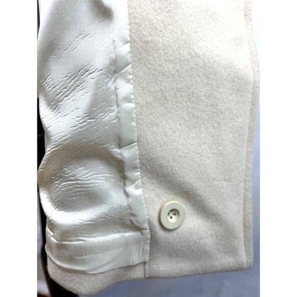 Ted Lapidus 100% Wool Coat in Cream, Women's Size 8 US - Picture 15 of 16